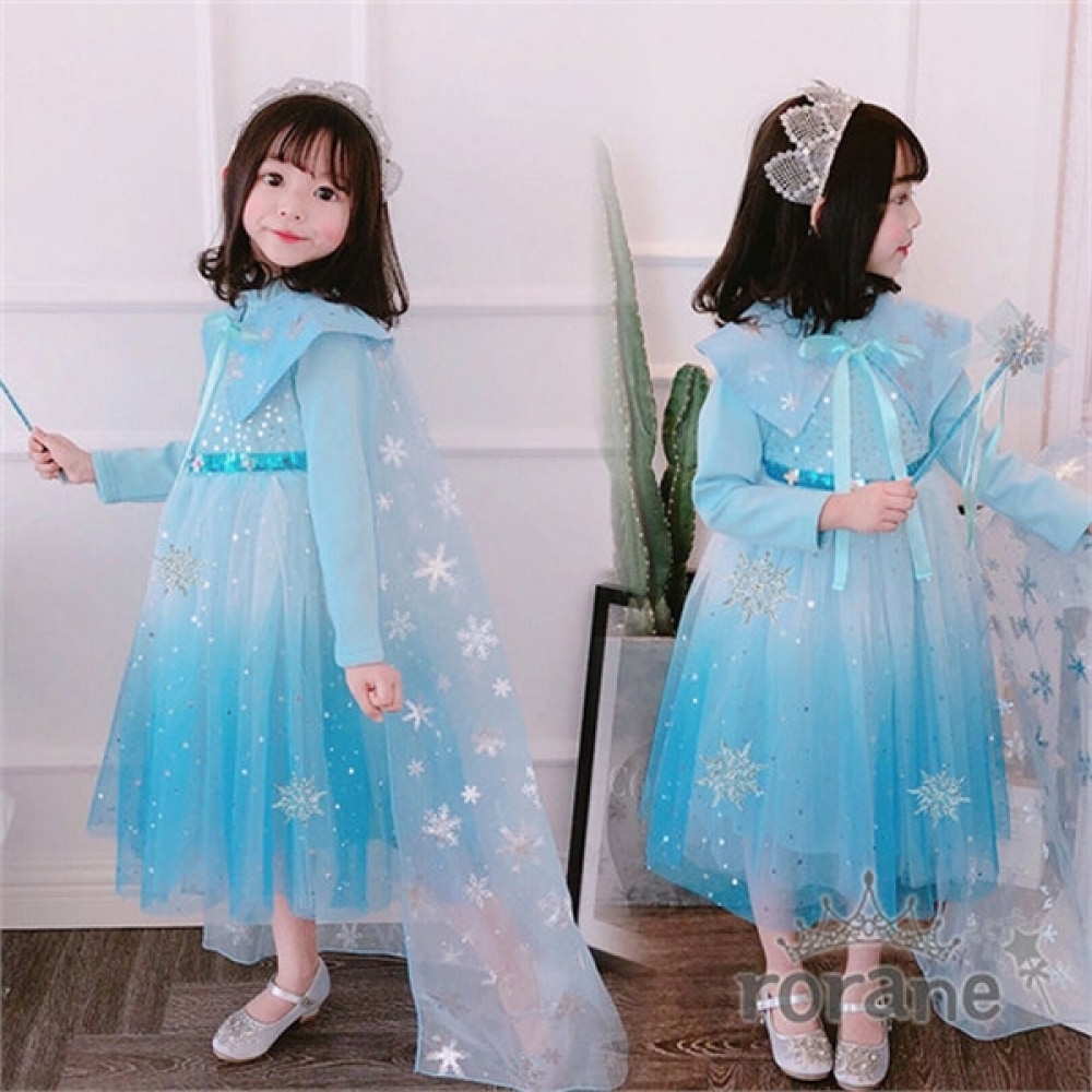 ロラネ 新作雪の結晶ケープドレス