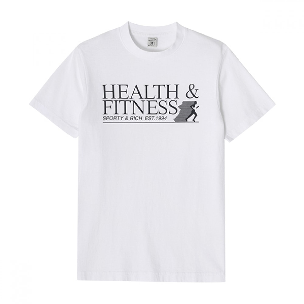 SPORTY & RICH TS865WH ヘルス&フィットネス (ヘルス&フィットネス) コモンショートスリーブ T シャツ