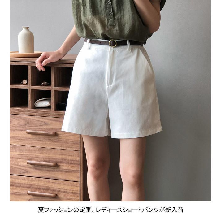 ショートパンツ レディース 夏 パンツ 3分丈 ハイウエスト ショートパンツ 着痩せ 短パン 無地 美脚 ショーパン サマーパンツ