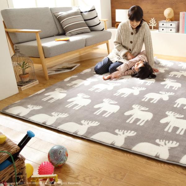 ラグ 2畳用 単品 カバーのみ 186×186cm 正方形 ホットカーペット用カバー マット 北欧 おしゃれ 床暖房対応 洗える ウォッシャブル ホットカーペット本体別売り