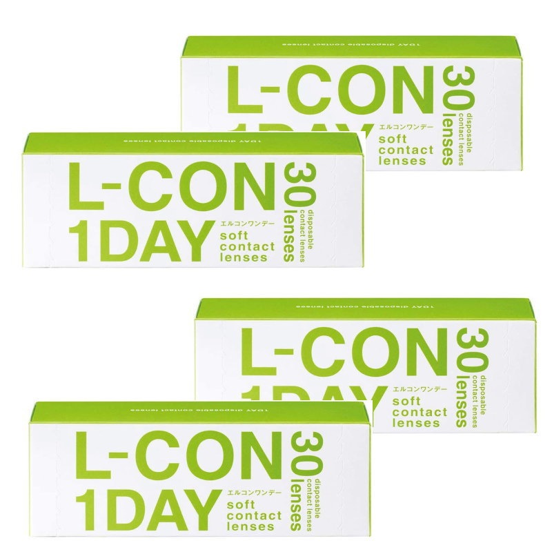 コンタクト 4箱セット エル コン ワンデー 1日使い捨て L-CON 1DAY 1箱30枚 エル コン ワンデー