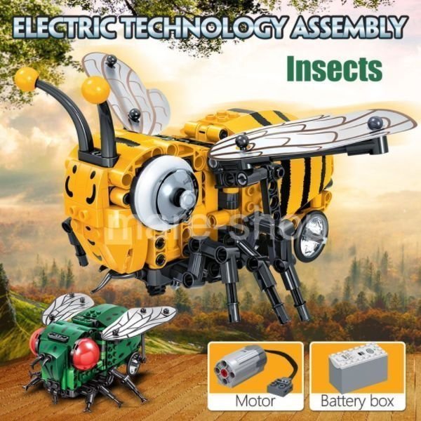 ブロック レゴ 互換 レゴ互換 テクニック 昆虫 ハエ ハチ バグ モーター 男の子 玩具 プレゼント