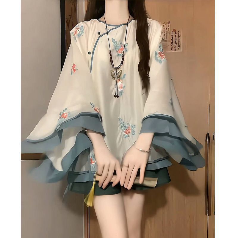 水墨画モダン 抗菌UVカット オールシーズン対応 3D立体裁断