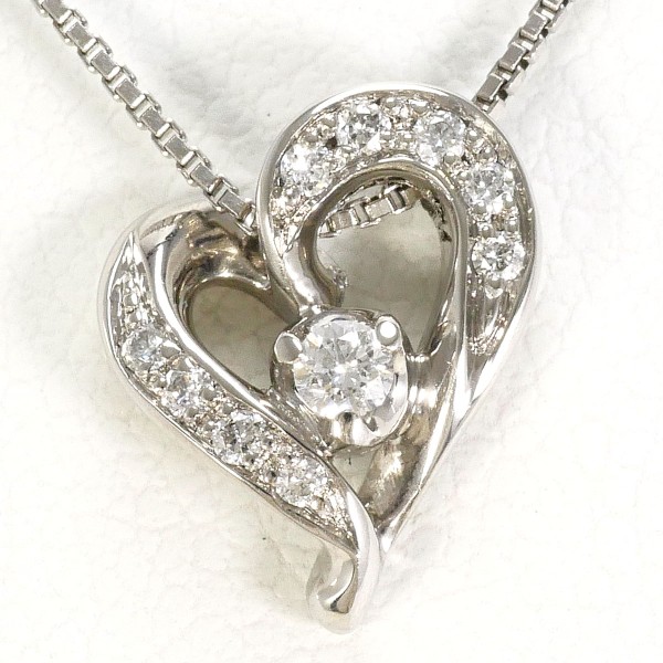 PT900 プラチナ PT850 ネックレス ダイヤ 約40cm ジュエリー 中古