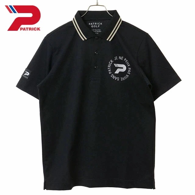 ゴルフ ゴルフウェア メンズ [263-121] M LP ポロシャツ 日本製 半袖 吸水速乾 BLK ブラック 正規取扱店