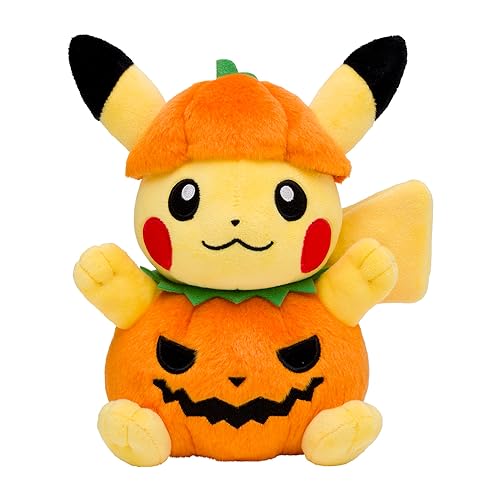 ポケモンセンターオリジナル ぬいぐるみ ハロウィンかぼちゃピカチュウ 21×16×14(H×W×D:)