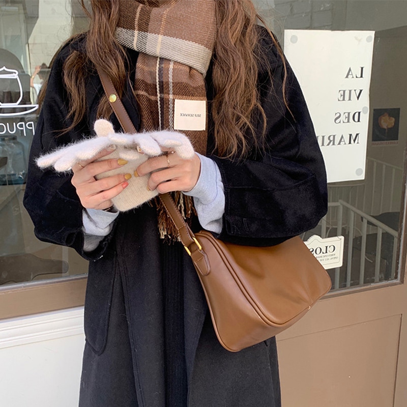 ヴィンテージ 韓国バッグ フランス風テクスチャバッグ プレミアムバッグ ソフトレザー ミニマリスト バッグ カバン レディースバッグ ショルダーバック 斜めがけバッグ 肩がけバック 斜めがけ 肩がけ