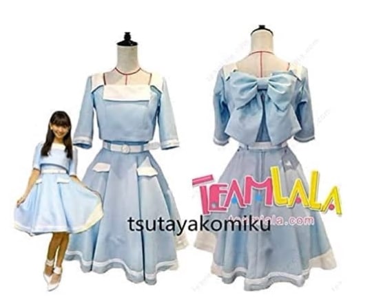 AKB48 風の螺旋(こじ坂46) 水色風ワンピース制服コスプレ衣装 乃木坂46 こじ坂46夏ツアー
