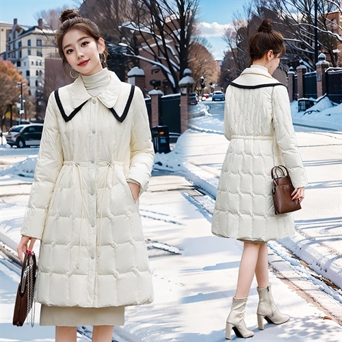 最新入荷 ダウンコート レディース ロングコート 中綿ジャケット ライトダウン 厚手 アウター 軽量 フード付き 暖かい トップス 防寒着 秋冬2