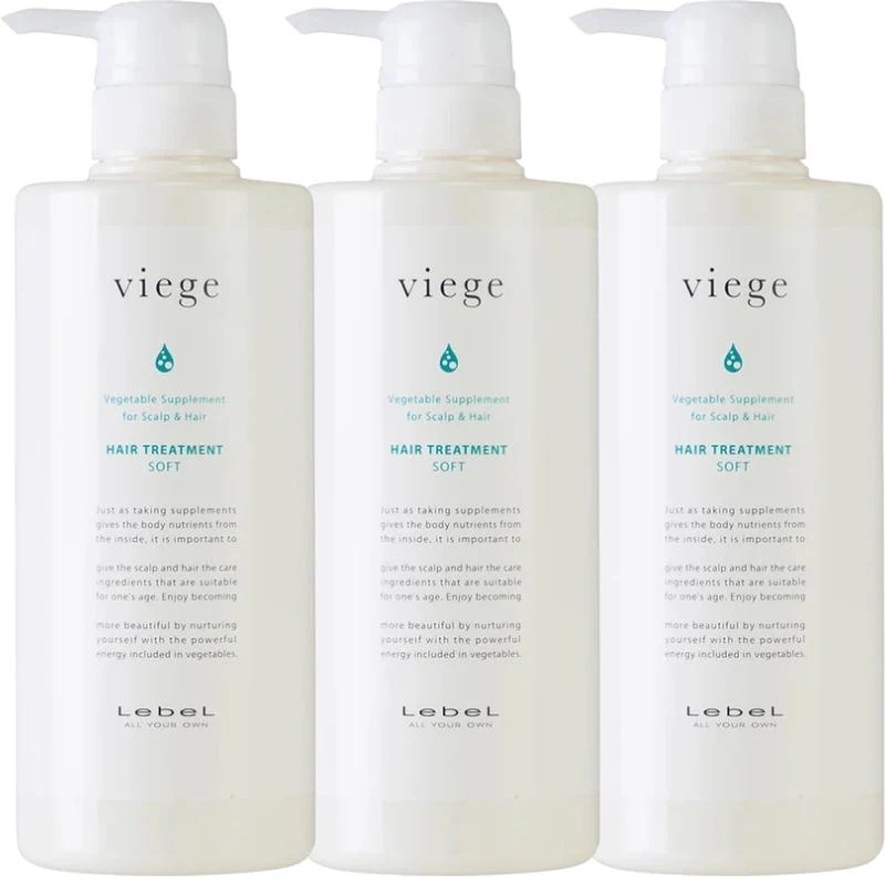 LebeL ルベル ヴィージェ viege トリートメントS ソフト 本体 600g ヘアトリートメント 3個セット