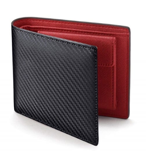 財布 ウォレット お財布 コインケース 小銭入れ 二つ折り財布 ふたつ折り財布 折りたたみ財布 L字財布 L字ファスナー カーボンレザー 人気 お洒落 おしゃれ 男女兼用 ユニセックス bk0241