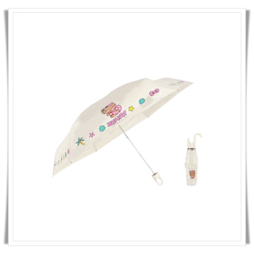 折り畳み傘 Sanrio x Olive Young Ultra Lightweight UV Protection Sun and Rain Umbrella Ivory