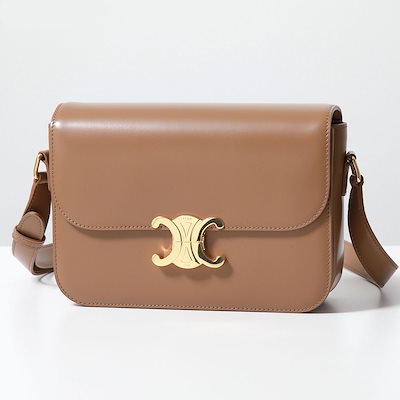 CELINE セリーヌ ショルダーバッグ Classique Triomphe クラシック トリオンフ 187363BF4.18BU レディース レザー ポシェット 鞄 Bronze