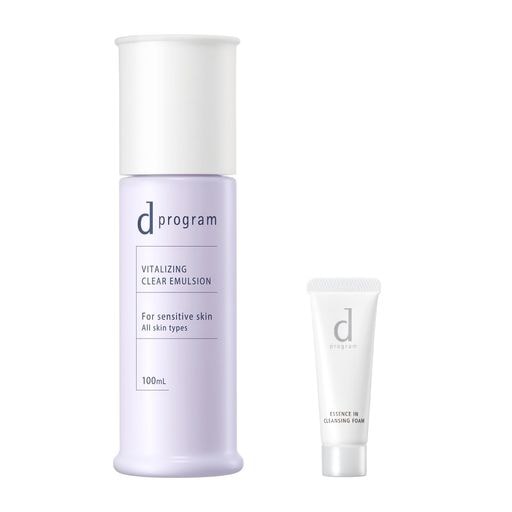 dプログラム(d program) オンライン限定キット 【医薬部外品】 バイタライジング&クリア エマルジョン EX 100mL+洗顔20gつき 乳液 ミルク・ローション状 無香料 デリケート 保湿