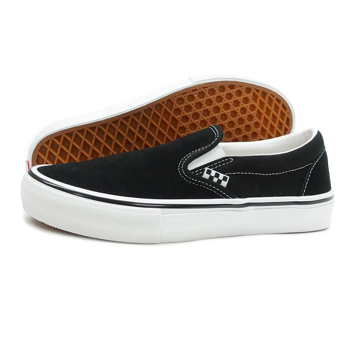 スニーカー メンズ レディース スケート スリッポン ブラック/ホワイト VN0A5FCAY28 海外企画 7,744円