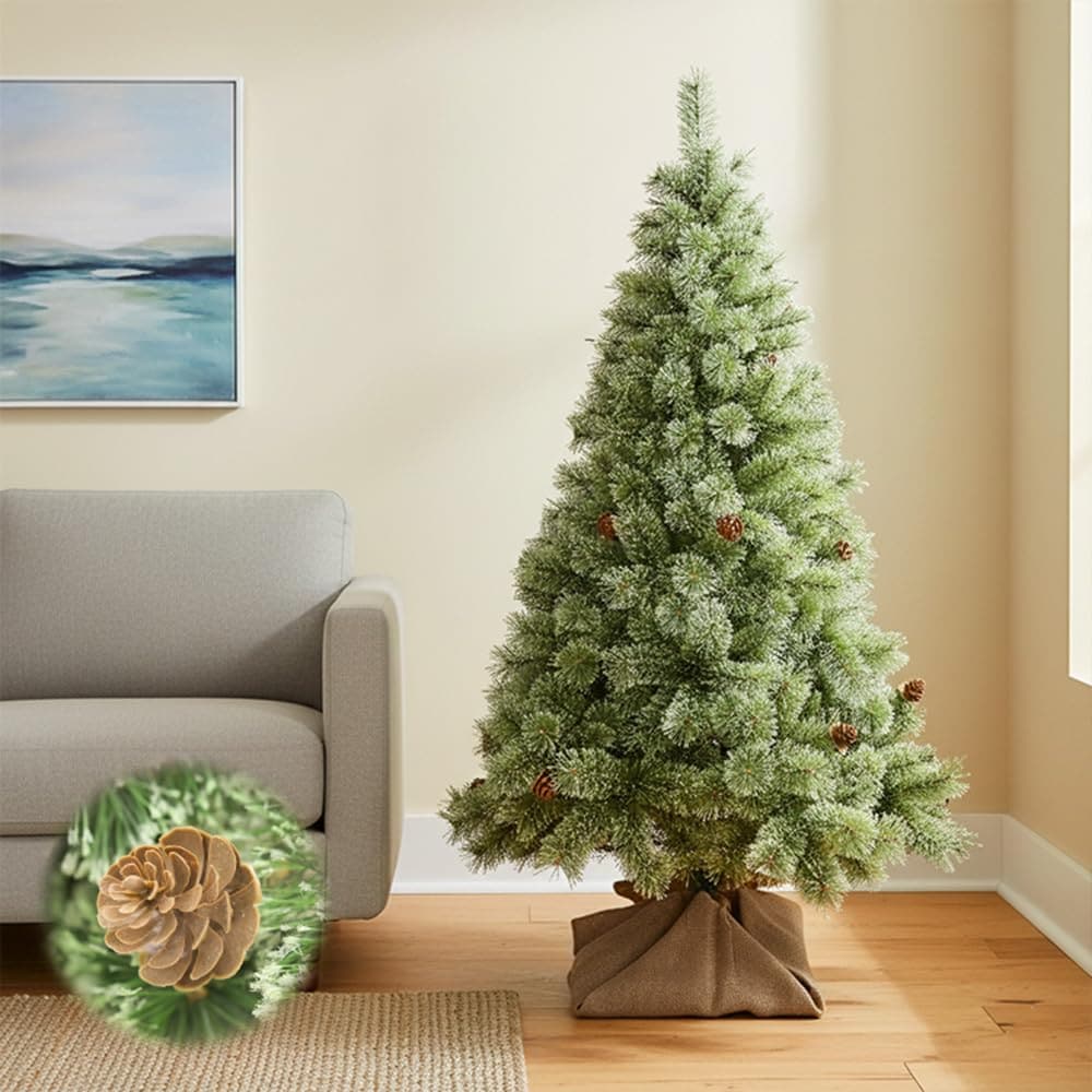 WEIMALL クリスマスツリー 120cm christmas tree 松ぼっくり付 本物そっくり ヌードツリー 組立簡単 葉が落ちない 高濃密度 収納便利 おしゃれ 北欧 クリスマス飾り 装飾