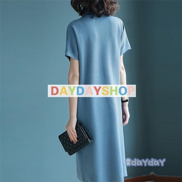 ワンピース レディース 上品マキシワンピース 春夏 ワンピース 半袖 ニットワンピース きれいめ 着痩せ 通勤 結婚式 膝丈 大きいサイズ30代 40代 50代