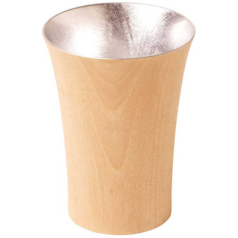 ヤマコー　てまひま工房 WOOD CUP 水目桜のウッドカップ シルバー　YAMACO78432