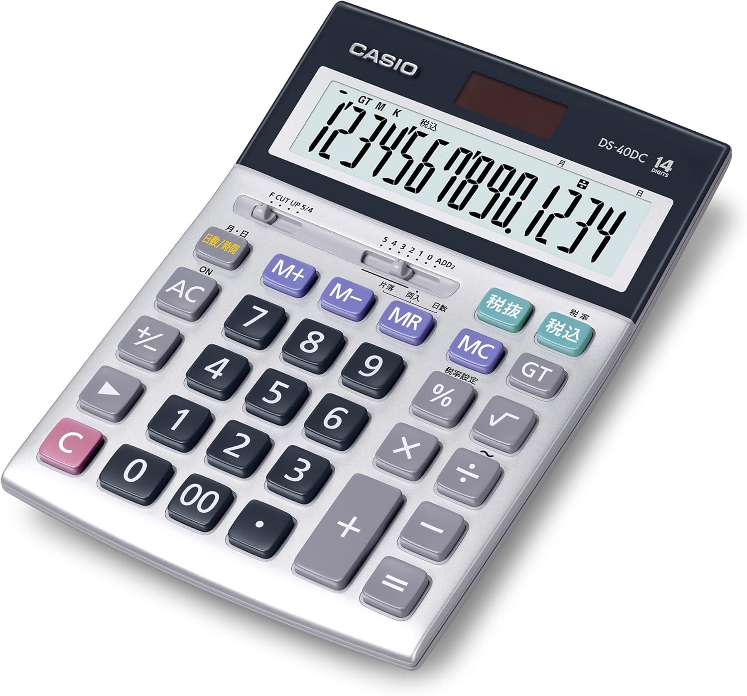 カシオ 本格実務電卓 14桁 日数&時間計算 グリーン購入法適合 デスクタイプ DS-40DC
