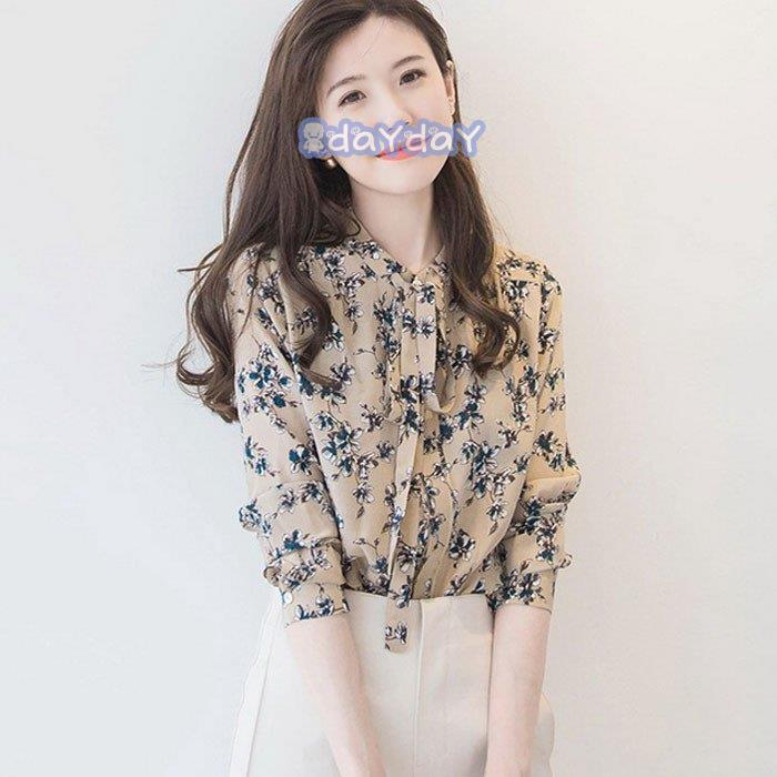 【迅速出荷】 ブラウス レディース 40代 春夏秋 オシャレブラウス 花柄 シフォンシャツ 長袖トップス リボンネック おしゃれ 大人 通勤 OL オフィス シャツ30代 50代 新作 6,254円