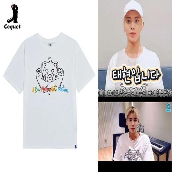 [公式正規品] TomorrowXTogether TAEHYUN 着用 夏 半袖 Tシャツ レイヤード ベーシック シンプル TEE T-SHIRTS