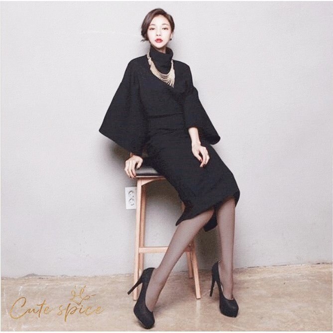 セットアップ レディース 2点セット 上下セット トップス 長袖 ドルマンスリーブ スカート タイト