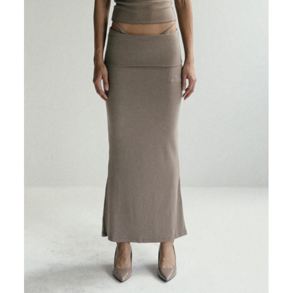 BADBLOOD Beyond Soft Fold Over Long Skirt Tobacco w-skt2 7,883円