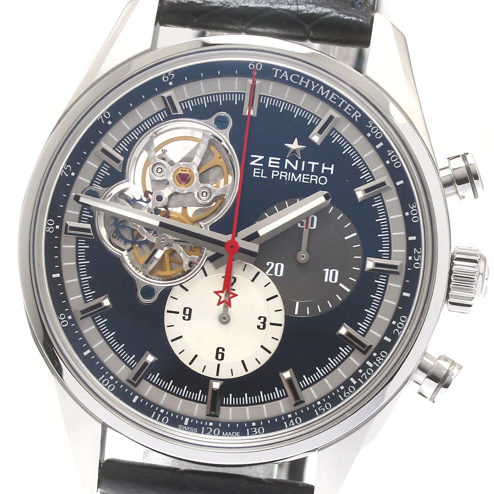ゼニス ZENITH 03.2040.4061 クロノマスター エルプリメロ オープン 自動巻き メンズ 良品 箱・保証書付き メーカーOH済_877053【中古】