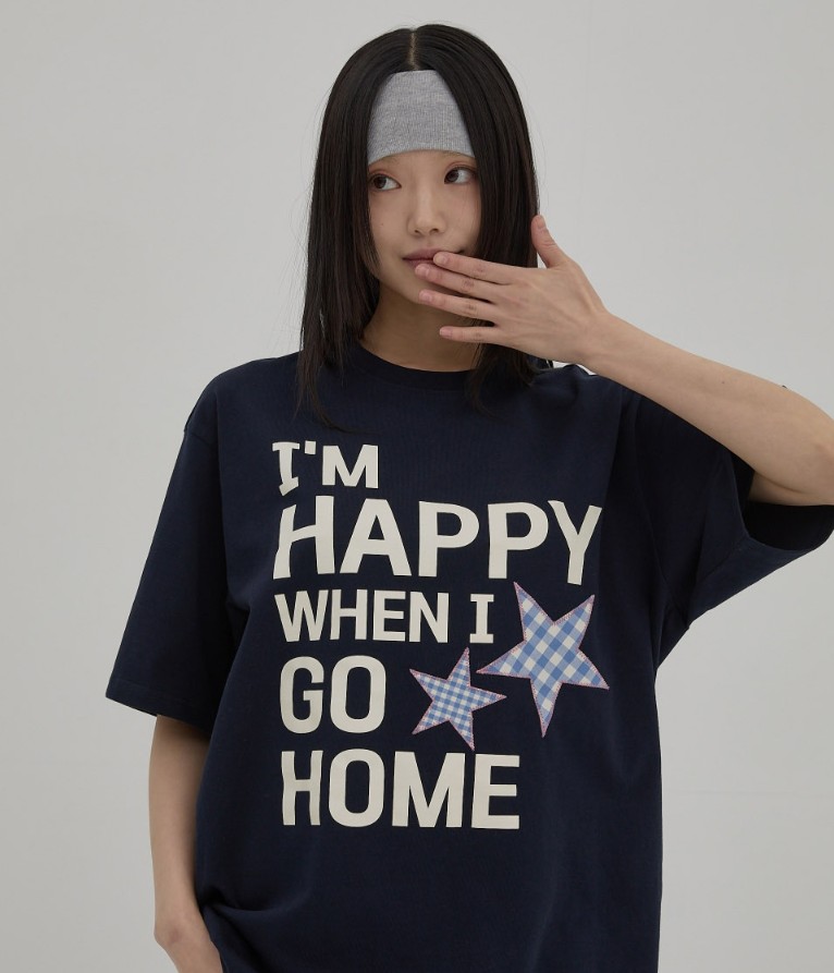 [NCT リク着用] I am HAPPY 半袖Tシャツ 3カラー　UNISEX