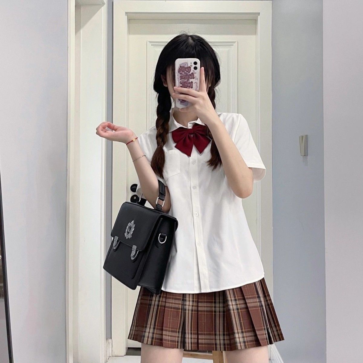 制服半袖ホワイトシャツ レディース 学生 ゆったり おしゃれトップス1040