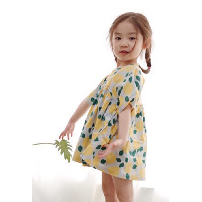 レモン柄 フルーツ柄ワンピース 最大90 オフ 花柄 女の子 韓国子供服