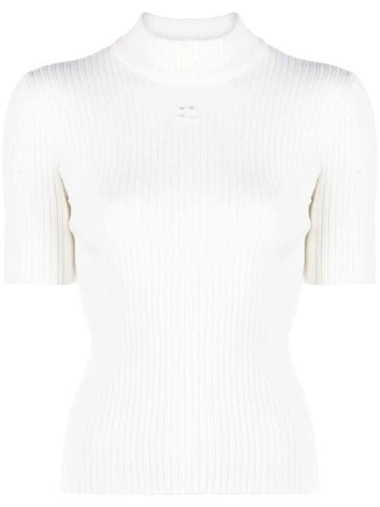 COURREGES Women Turtle Neck PERMPU026FI0001 0001 HERITAGE WHITE