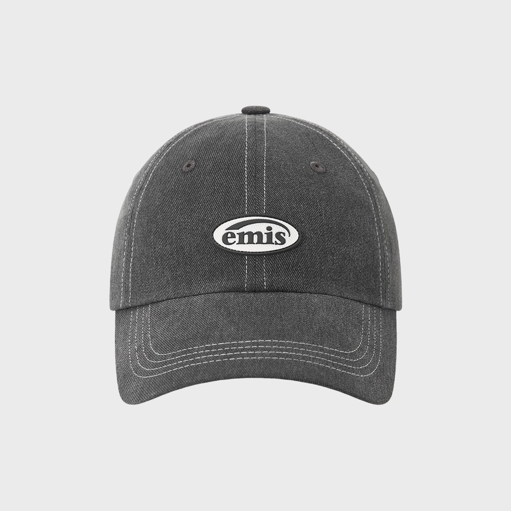 Emise ミニラバーパッチピグメントボールキャップ-ブラック