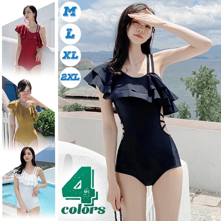 体型カバー水着 タンキニ水着 短パン 白 上下セットレディースファッション 水着