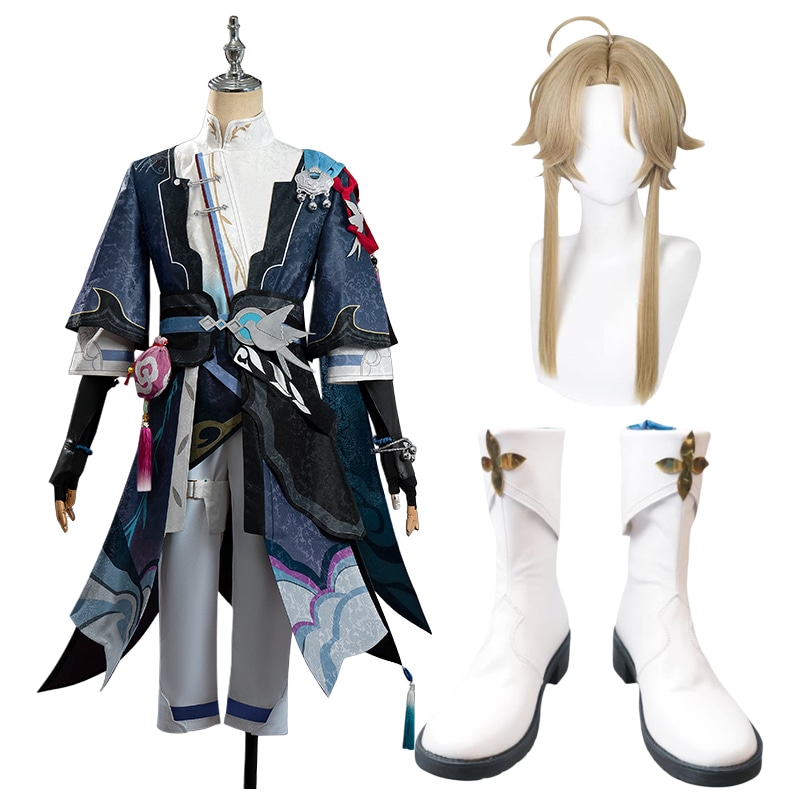 コスプレ衣装　彦卿　ウィッグ靴付き　崩壊 スターレイル 彦卿 グッズ 古風 イベント パーティー 変装 演出服 クリスマス パーティー