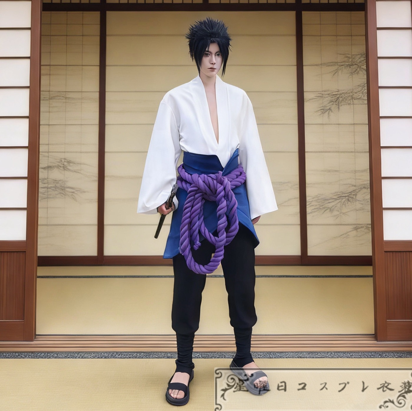 在庫品 うちはサスケ コスプレ衣装 コスチューム