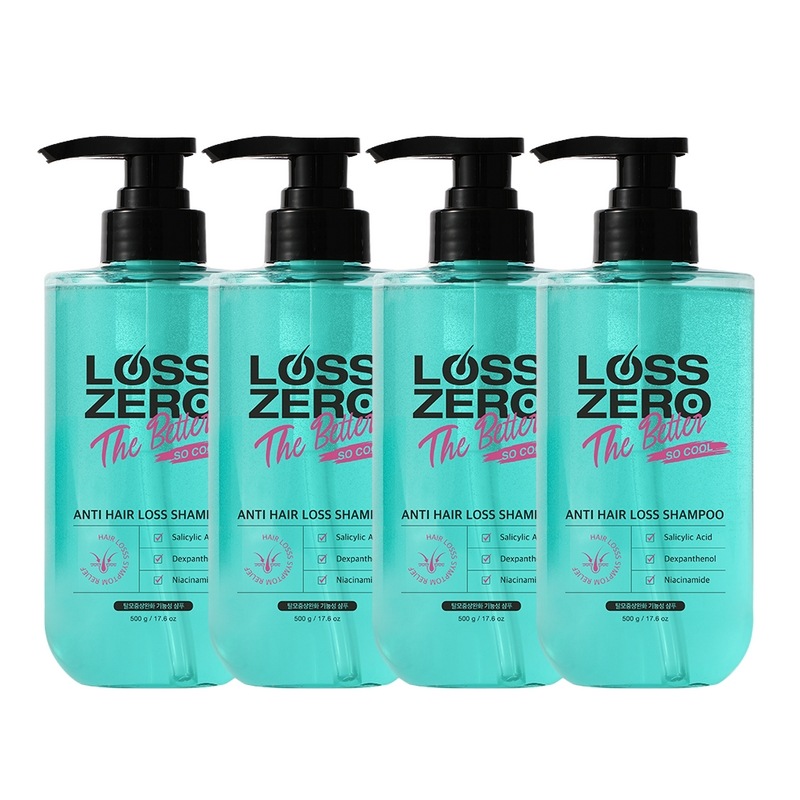 アンチヘアロス弱酸性クール脱毛シャンプー 頭皮スケーリング妊婦 天然由来かゆみ 脂性×4個