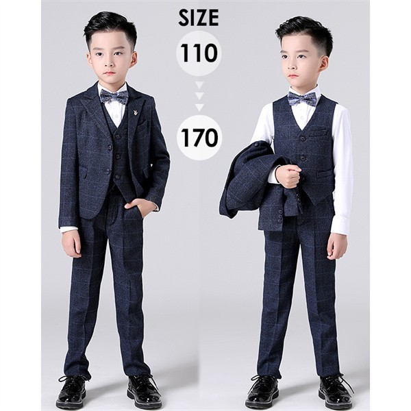 子供スーツ 4/5点セット 男の子 フォーマル 上下セット ベスト 蝶ネクタイ 長袖 入学式 卒業式 七五三