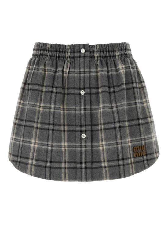 MIU MIU Women Mid Skirts MG2603 1807F0480 Grigio