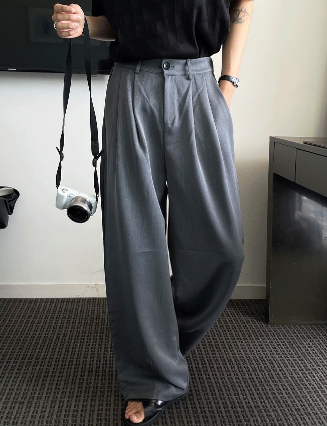 [COSYHARU公式] Maison Two-Tuck Back-Banding Slacks