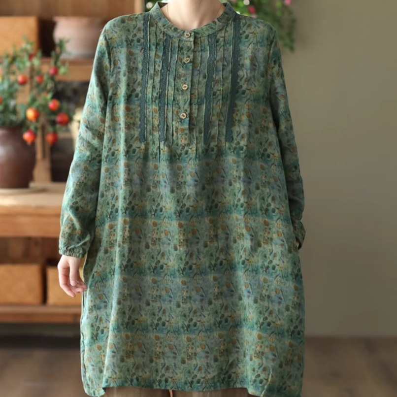 レディース トップス シャツ ブラウス チュニック 長袖 ワイド 異国風 ボタン 薄手 かわいい 大人可愛い きれいめ シンプル カジュアル 上品 おしゃれ かっこいい レトロ こなれ感 ラフ