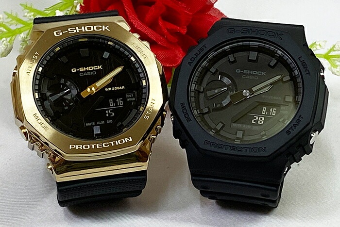 恋人たちのGショック ペアウオッチgショック 人気 婚約　夫婦 高級　クリスマス プレゼント おすすめ G-SHOCK カシオ 2本セット gショック GM-2100G-1A9JF GA-2100