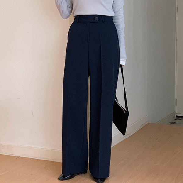 Hスタイル(PT)ジョイオビコパンツ 春 レディース スラックス ワイドパンツ ストレートパンツ バンディングパンツ デイリー