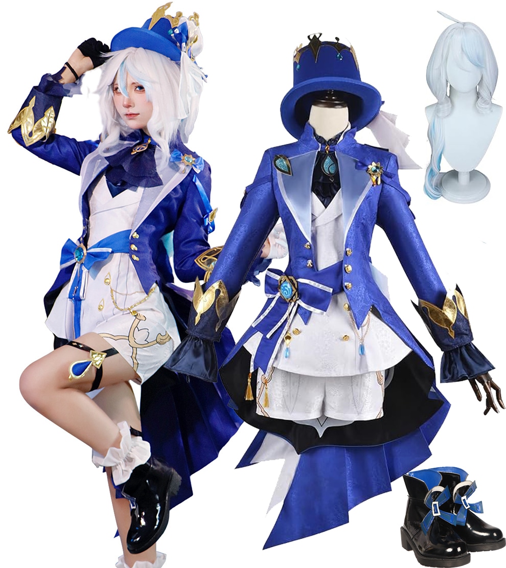 フリーナ 芙宁娜 コスプレ 衣装 服 ハロウィン イベント 文化祭 コスチューム ウィッグ追加可能