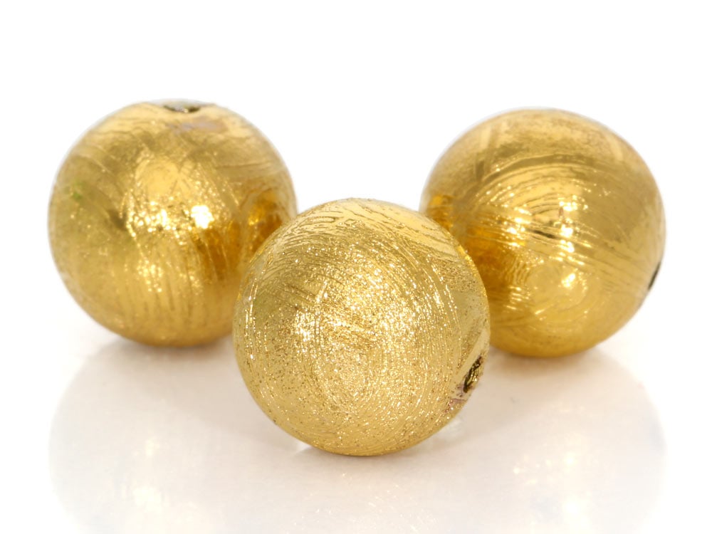 1粒売り ギベオン 隕石 8mm イエローゴールド 金色 パワーストーン バラ売り 天然石 ばら売り ビーズ 穴あき 1玉売り アクセサリー パーツ ハンドメイド 材料 天然 ゴールド 原石 びーず