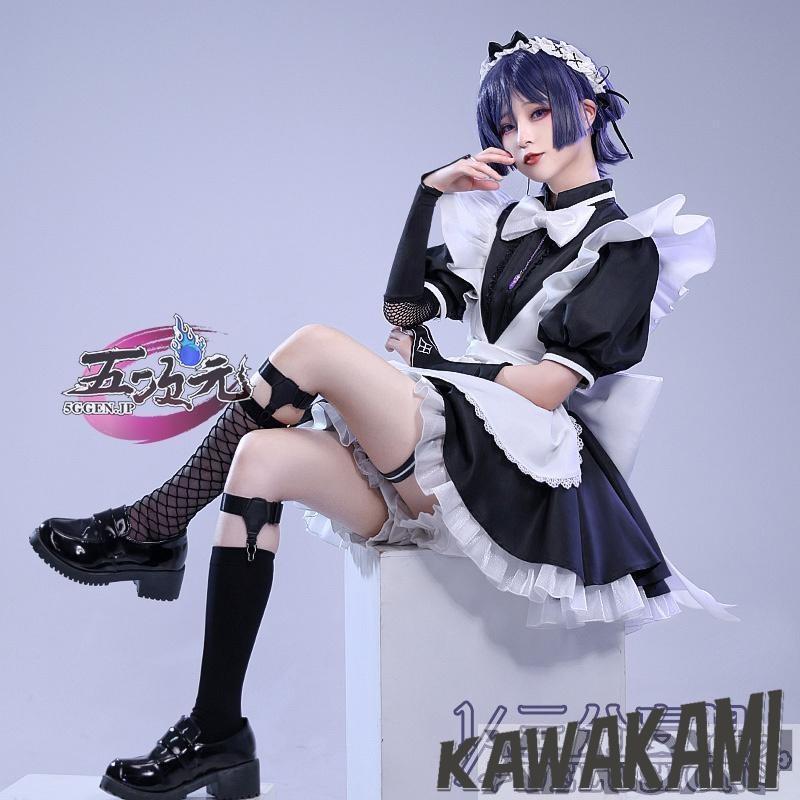 三分妄想　原神　コスプレ　散兵　スカラマシュ　メイド服　衣装　ウィッグ　追加可能