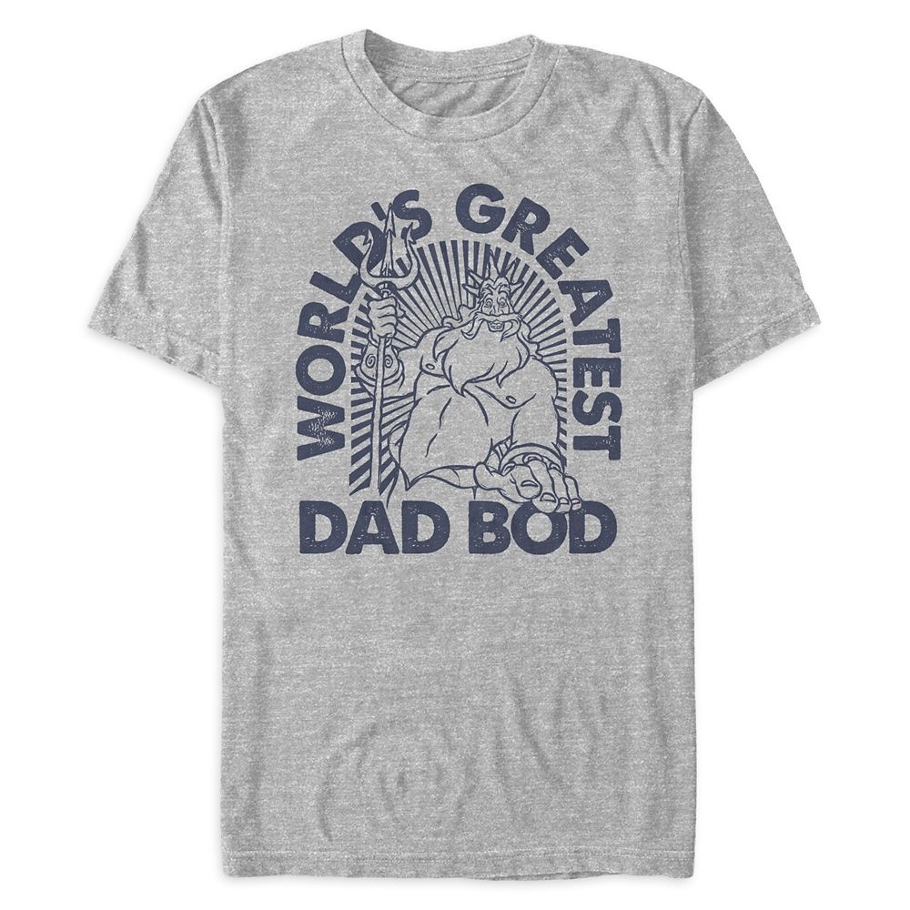 ディズニーディズニー キング トリトン Worlds Greatest Dad Bod ヘザー T シャツ メンズ リトルマーメイド