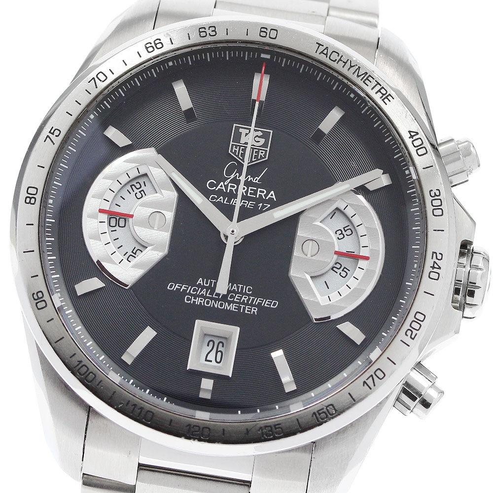 タグホイヤー TAG HEUER CAV511A グランドカレラ キャリバー17 クロノグラフ 自動巻き メンズ 保証書付き_941953【中古】