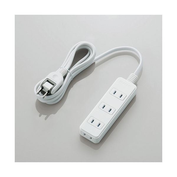 (まとめ) エレコム ほこりシャッター付き電源タップ 2P・4個口 ホワイト 2.0m T-ST02-22420WH 1個 (×5セット)