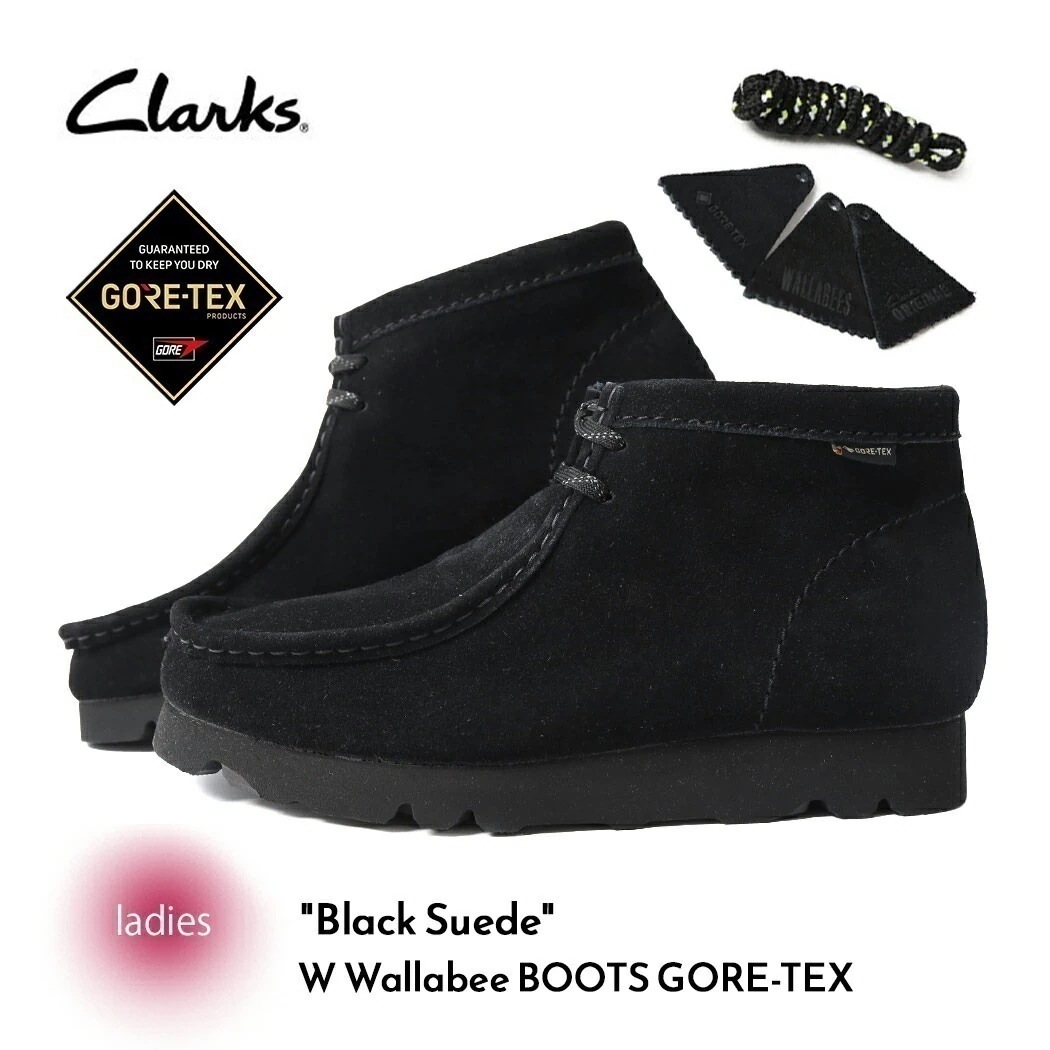 Clarks クラークス ワラビー シューズ ゴアテックス スエード ブーツ W Wallabee BOOTS GORE-TEX Black Suede ( レディース ウィメンズ 26168586 22,022円